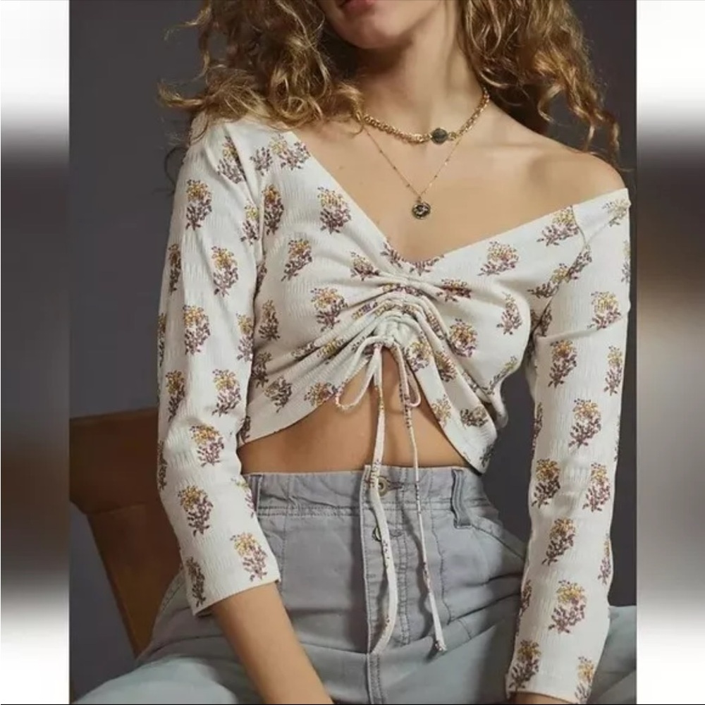 NWOT Anthropologie Sabrina Cinched Top